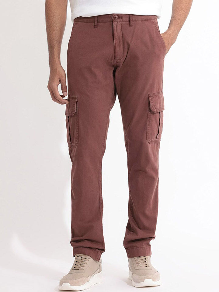 RARE RABBIT Men Inbuil Slim Fit Mid-Rise Plain Cotton Joggers