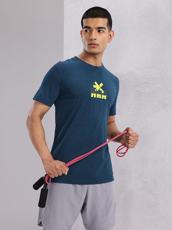 HRX by Hrithik Roshan Men Brand Logo Printed Rapid-Dry Training T-shirt