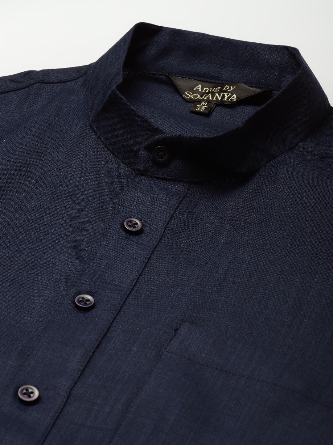 Anug oleh SOJANYA Men Navy Blue Indigo Kurta