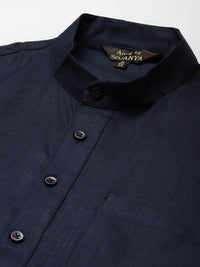 Anug oleh SOJANYA Men Navy Blue Indigo Kurta