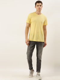The Indian Garage Co Men Grey Slim Fit Mid-Rise Clean Look Stretchable Jeans