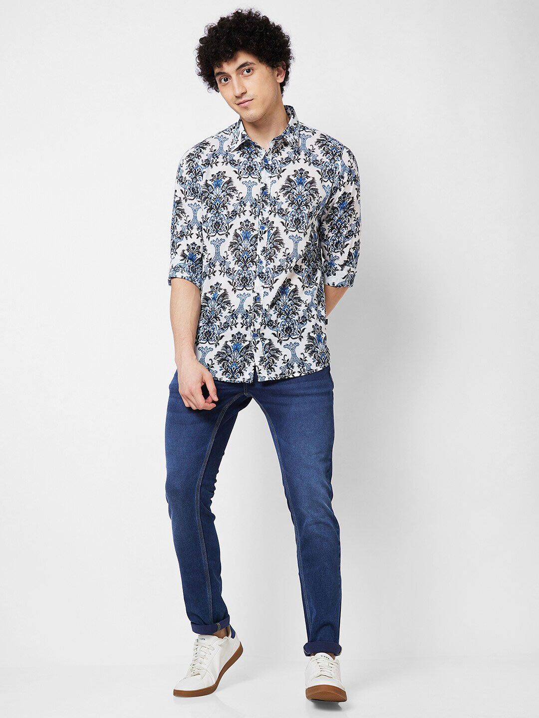 SPYKAR Floral Printed Pure Cotton Casual Shirt
