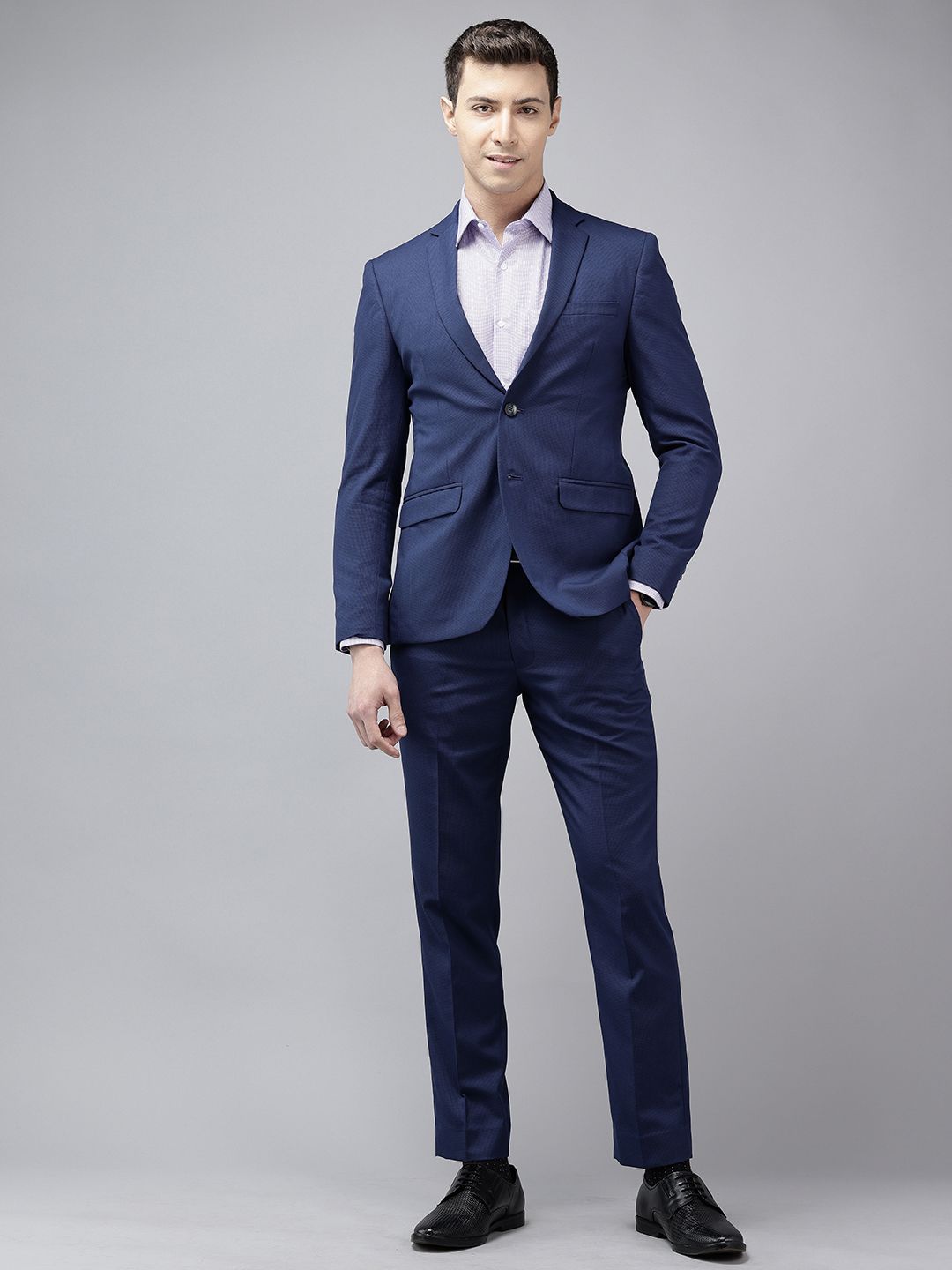 Park Avenue Men Checked Super Slim Neo Fit Single-Breasted Two-Piece Party Suit