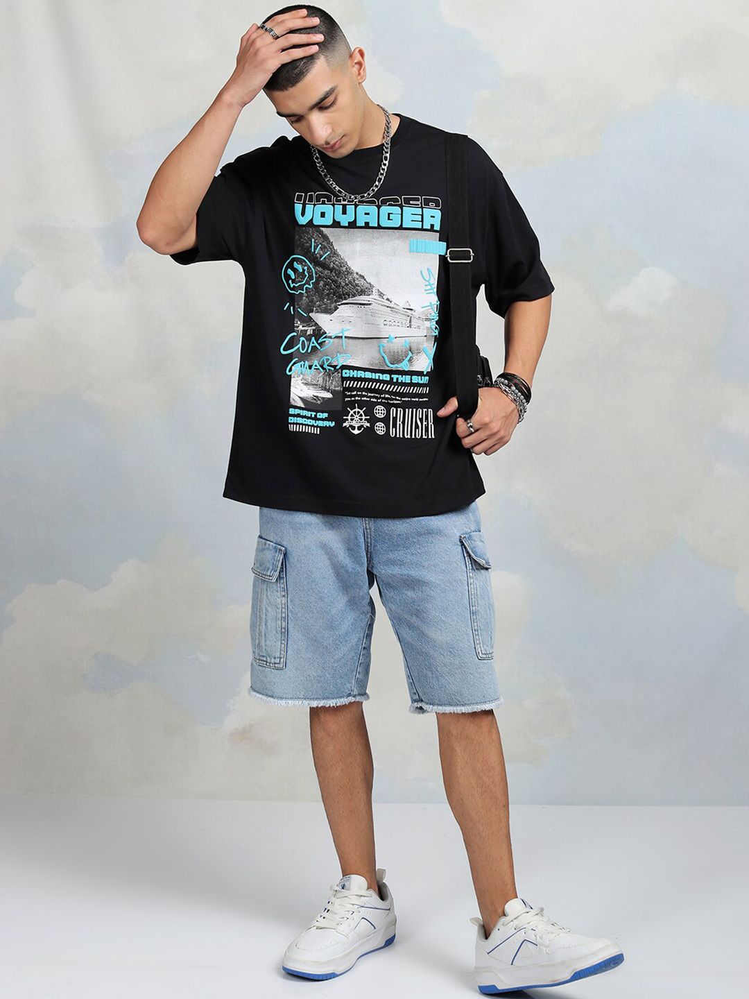 HIGHLANDER Printed Oversized Cotton T-shirt