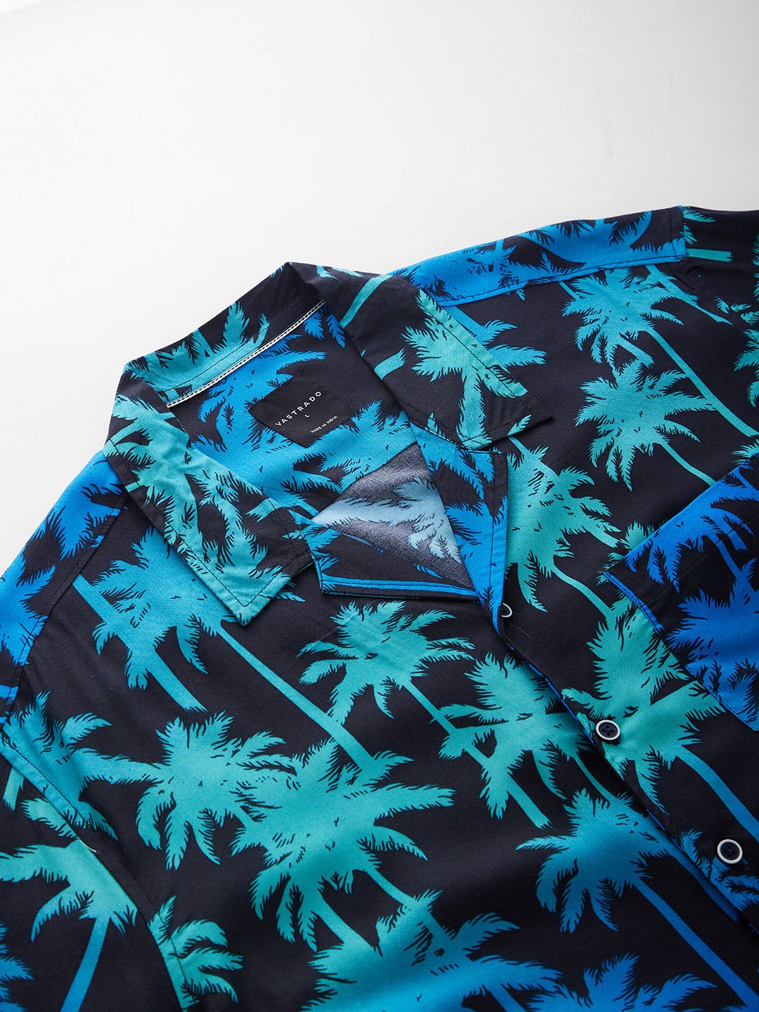 VASTRADO Classic Floral Printed Cuban Collar Oversized Casual Shirt