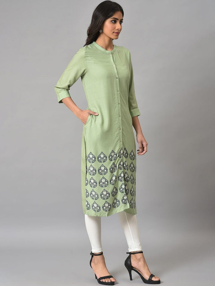 W Women Ethnic Motifs Printed Pastels Kurta