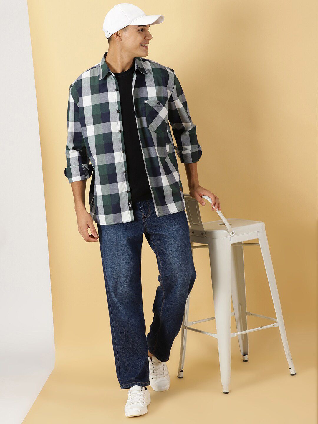 Thomas Scott Classic Tartan Checks Opaque Checked Cotton Casual Shirt
