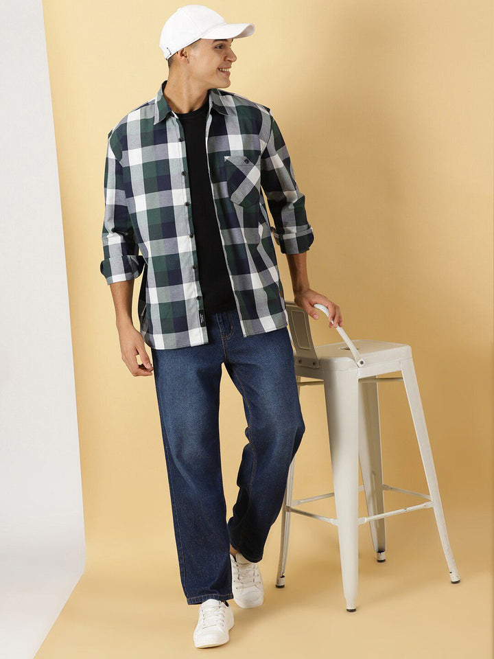 Thomas Scott Classic Tartan Checks Opaque Checked Cotton Casual Shirt