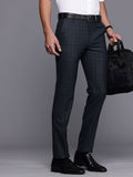 Raymond Men Checked Slim Fit Formal Trousers