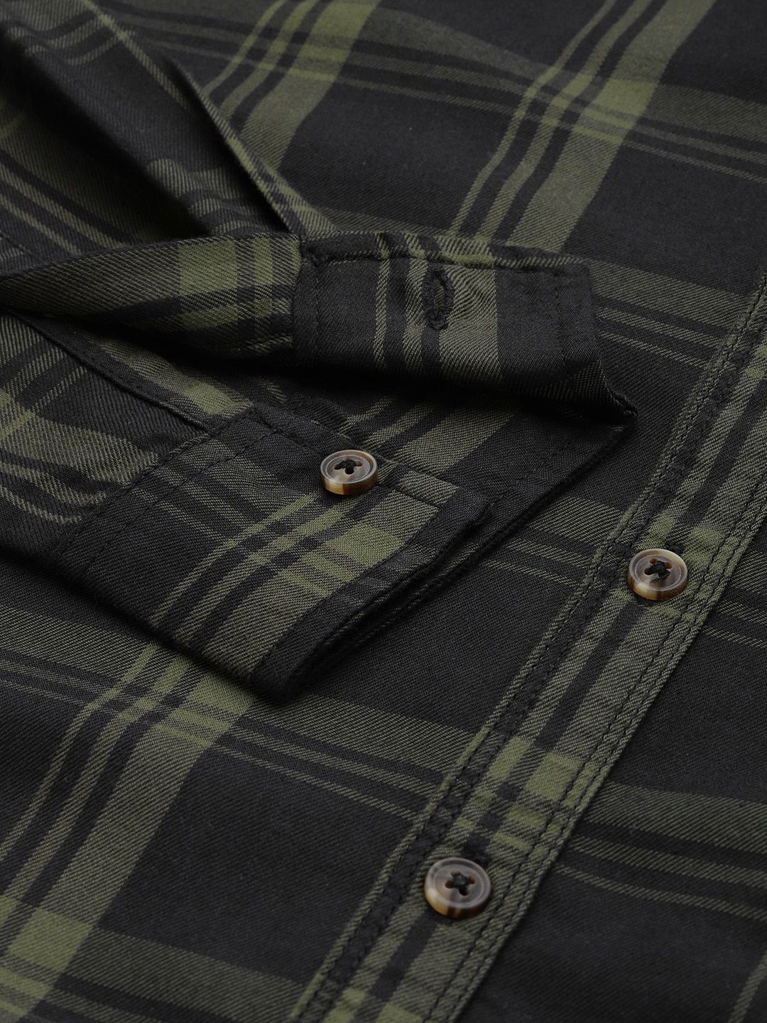 The Indian Garage Co Men Tartan Checked Casual Shirt