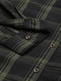 The Indian Garage Co Men Tartan Checked Casual Shirt