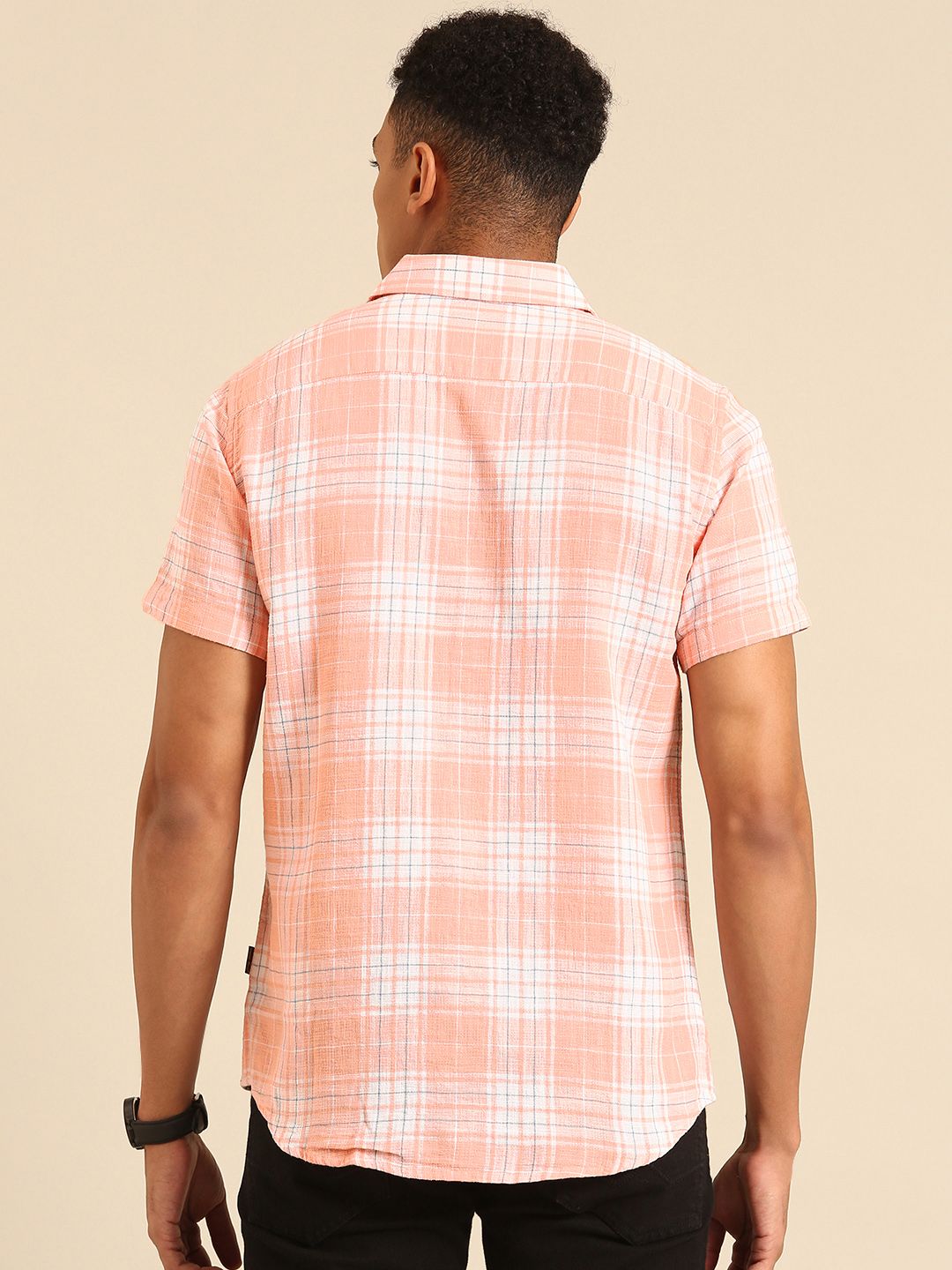 Being Human Slim Fit Checked Pure Cotton Casual Shirt