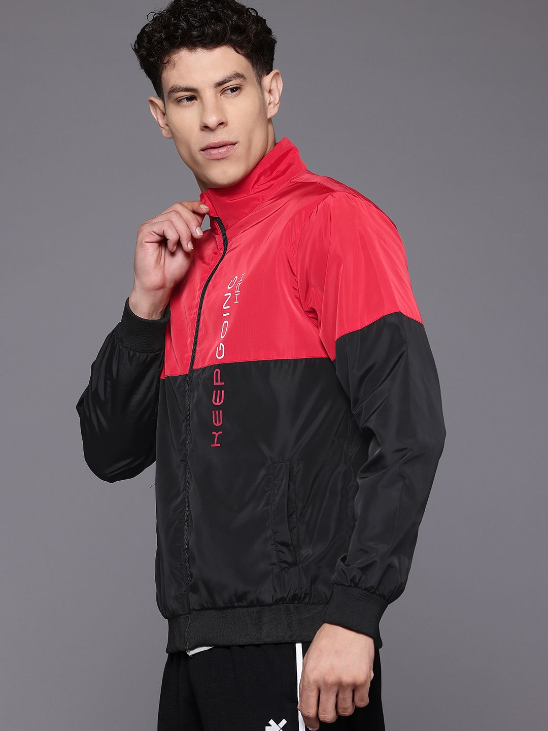 HRX by Hrithik Roshan Colourblocked Bomber Lifestyle Jacket