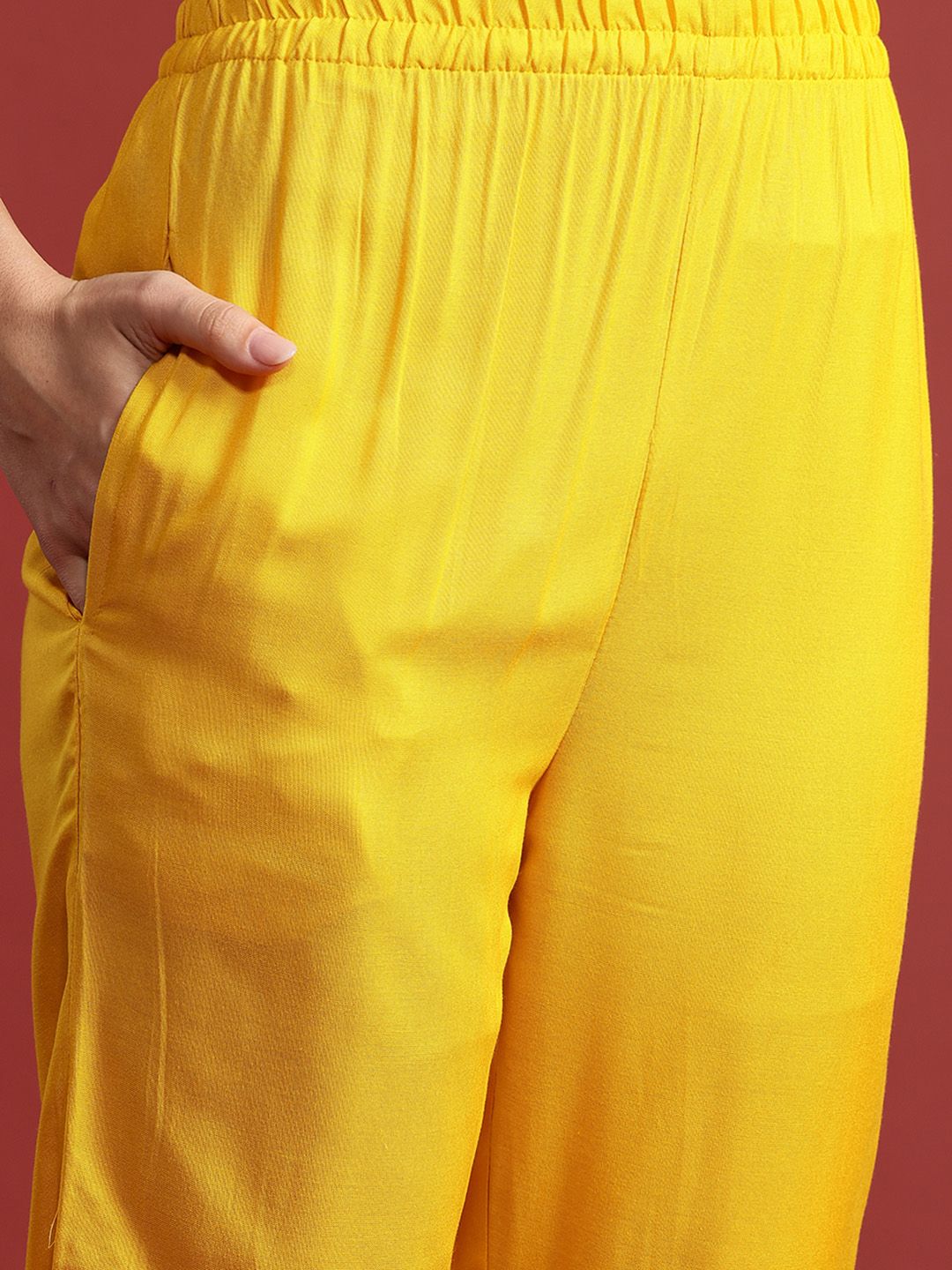 Anouk Tasseled Gotta Patti Kurta with Trousers & With Dupatta