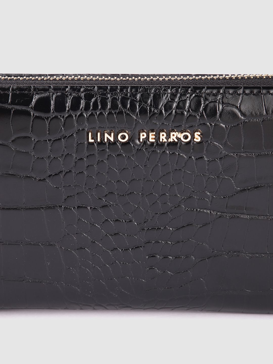 Lino Perros Women Croc Textured Zip Around Wallet