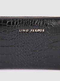 Lino Perros Women Croc Textured Zip Around Wallet