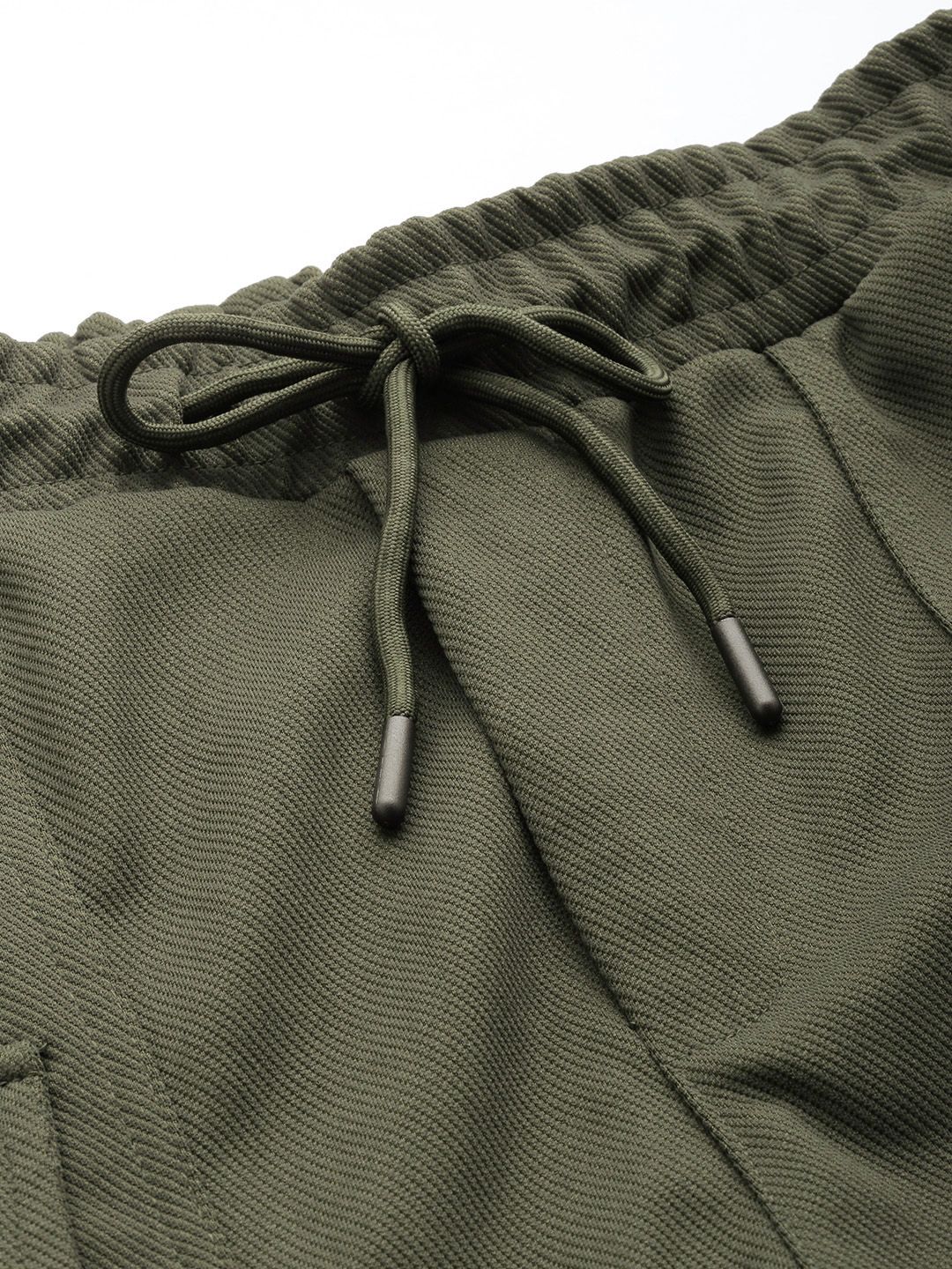 The Indian Garage Co Men Relaxed Fit Textured Cargo Track Pant
