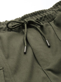 The Indian Garage Co Men Relaxed Fit Textured Cargo Track Pant