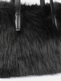DressBerry Structured Handheld Bag With Fur