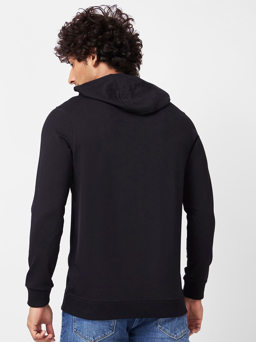 SPYKAR Typography Printed Hooded Sweatshirt