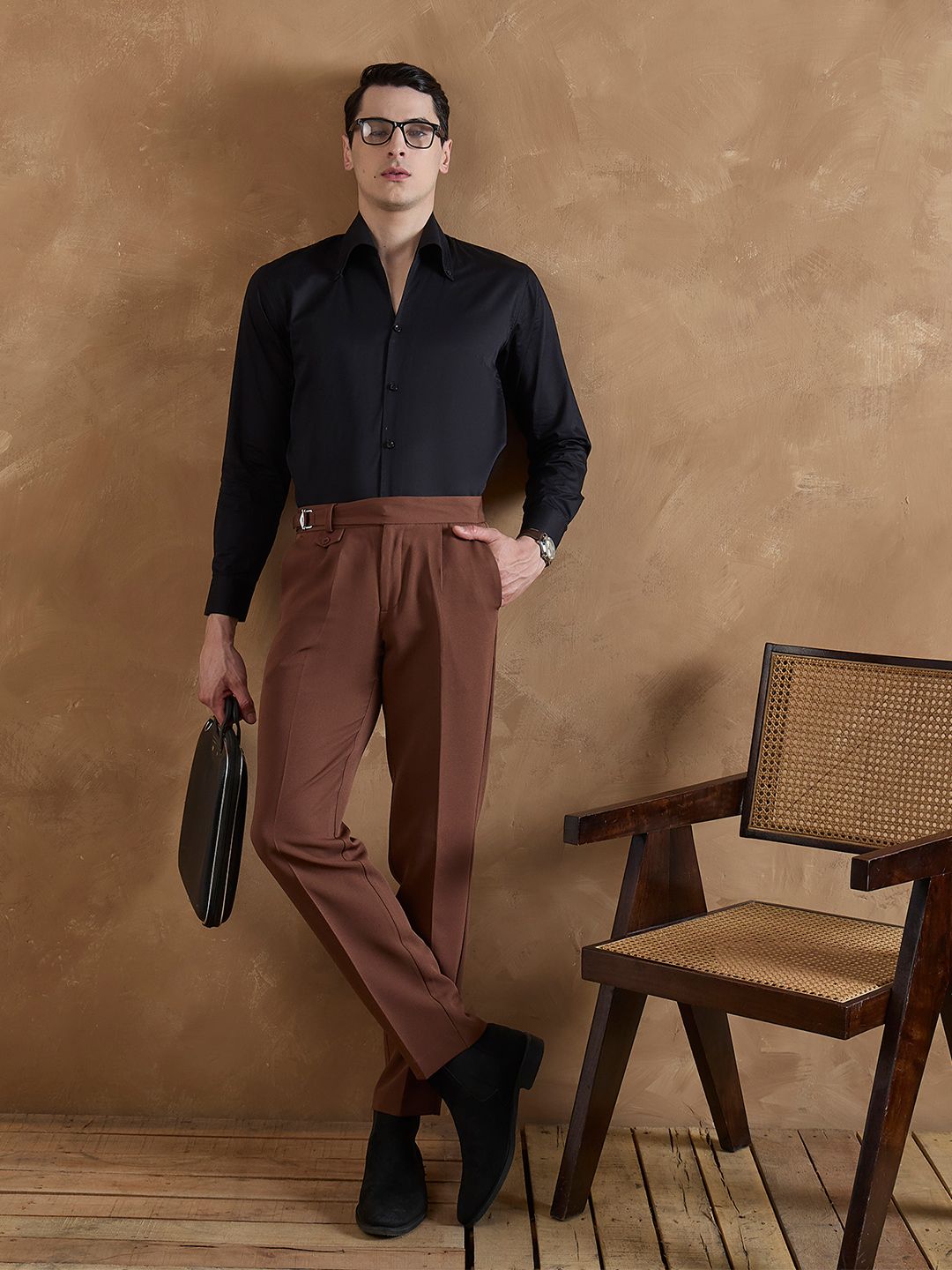 DENNISON Men Cooper Collar Solid Formal Shirt