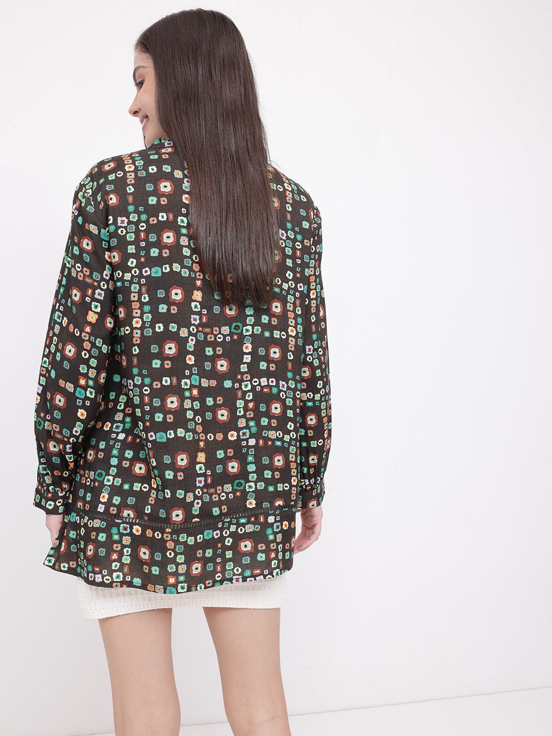 DressBerry Bold Binaries Dye-Inspired High-Low Top