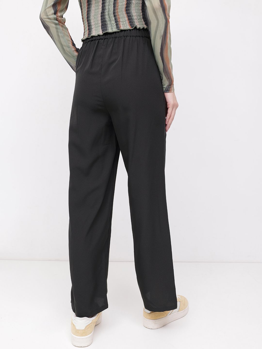 DressBerry Women Power Play Straight Fit Trousers