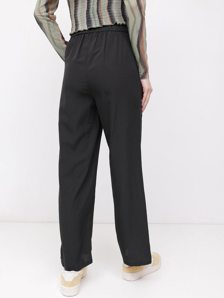 DressBerry Women Power Play Straight Fit Trousers