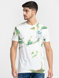 Being Human Abstract Printed Round Neck T-shirt