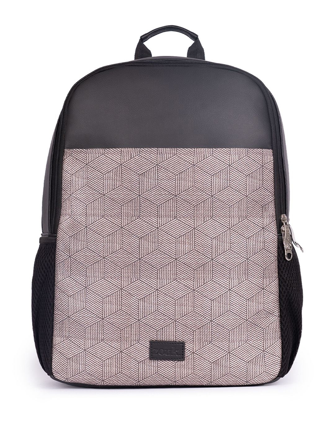 ZOUK Men Geometric Printed Water Resistance Backpack Up to 16 inch