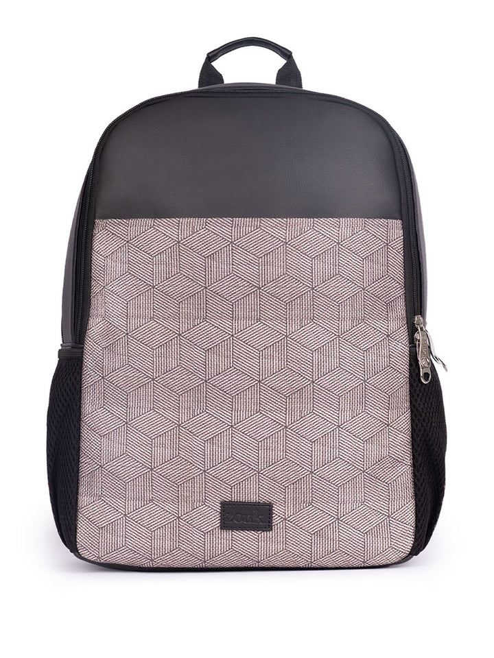 ZOUK Men Geometric Printed Water Resistance Backpack Up to 16 inch
