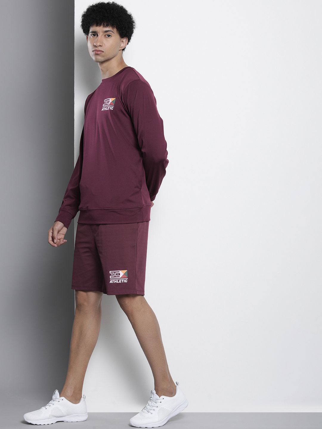 The Indian Garage Co Men Crew Neck Sweatshirt & Shorts Co-Ord Set