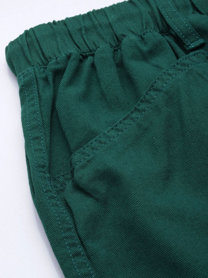 The Indian Garage Co Men Pure Cotton Slim Fit Trousers