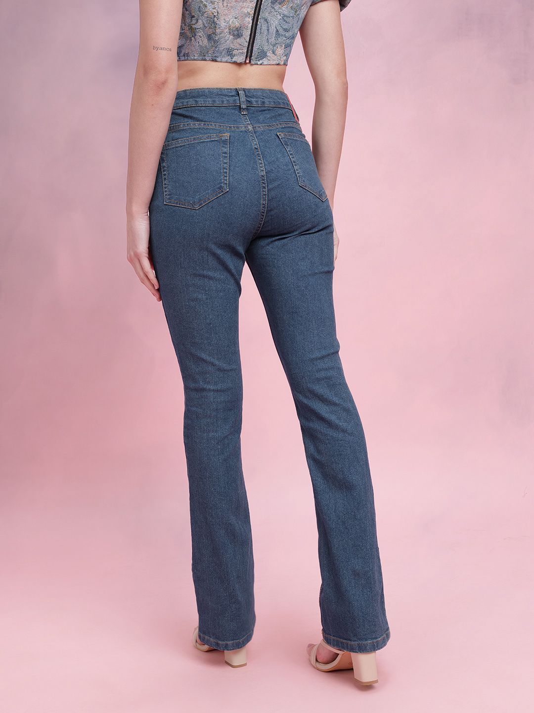 DressBerry Women Boot Cut Mid-Rise Stretchable Jeans