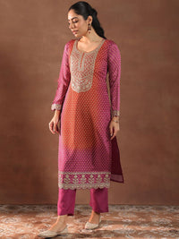 Libas Women Bandhani Printed Regular Kurta with Trousers & With Dupatta
