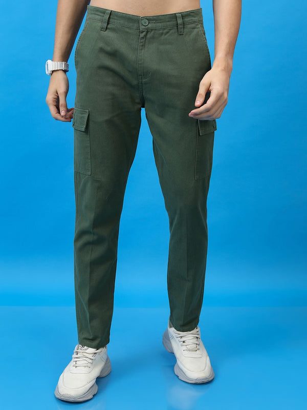 HIGHLANDER Men Tapered Fit Cargo Trousers