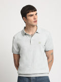 THE BEAR HOUSE Polo Collar Short Sleeves Ribbed T-shirt