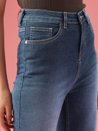DressBerry Women Flared High-Rise Light Fade Stretchable Jeans