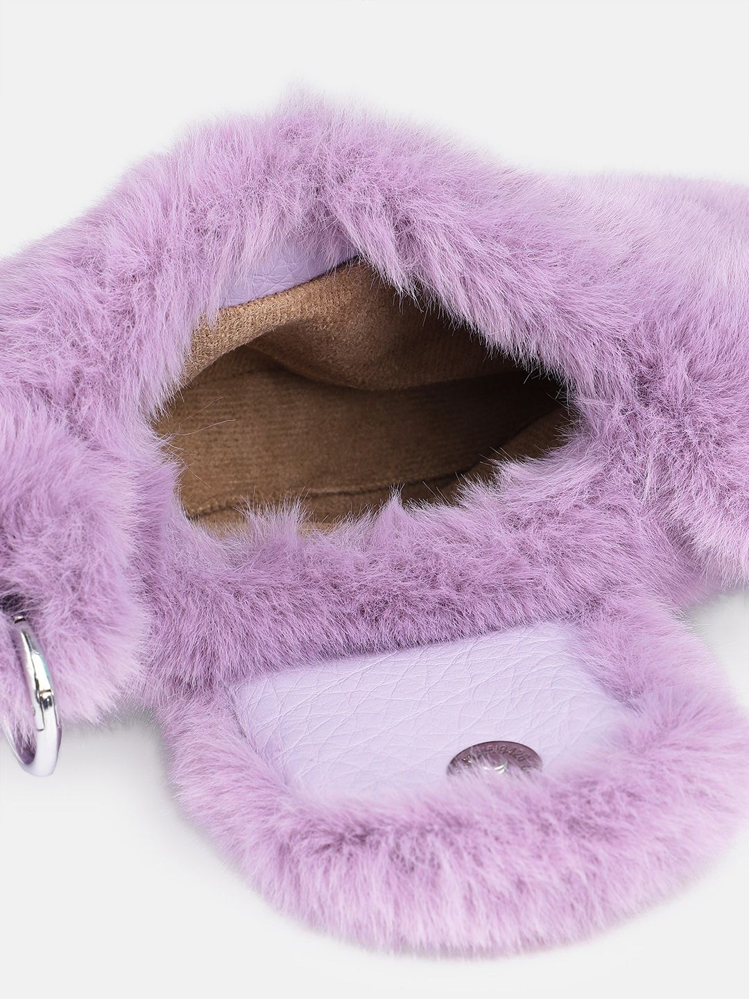 DressBerry Structured Shoulder Bag With Fur