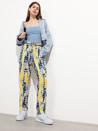 DressBerry Women Shibori Spectrum Pleat-Front Summer Trousers