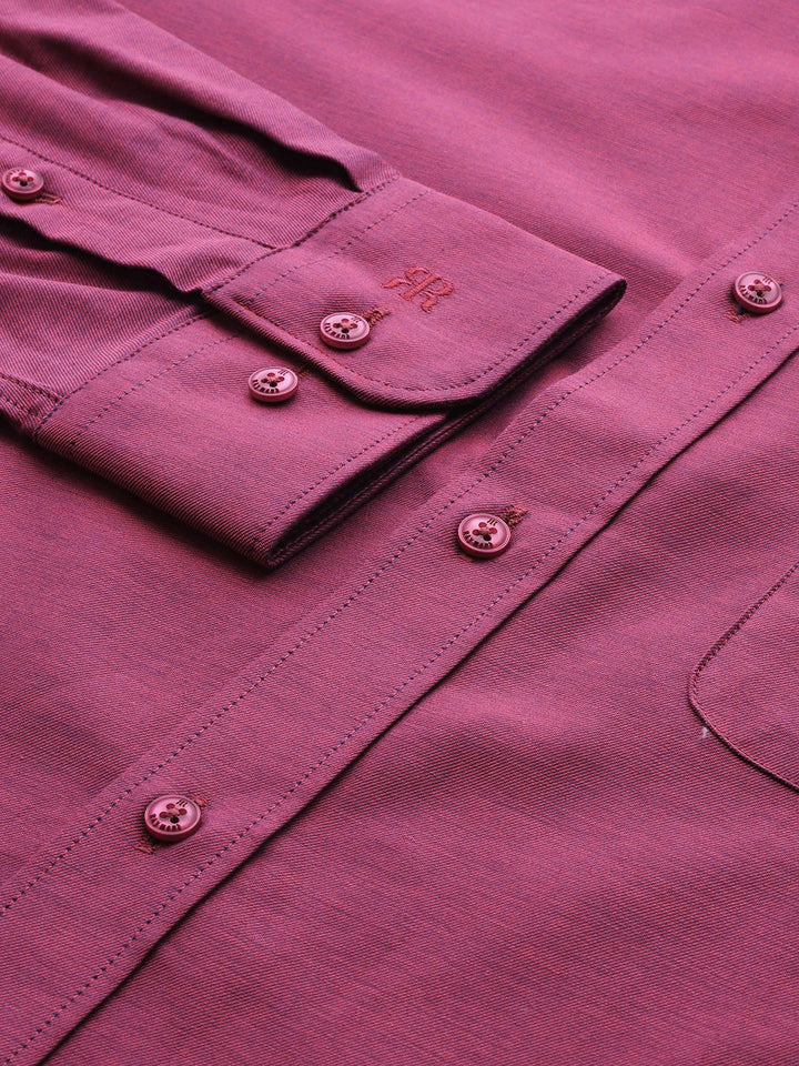 Raymond Men Pink Slim Fit Opaque Formal Shirt