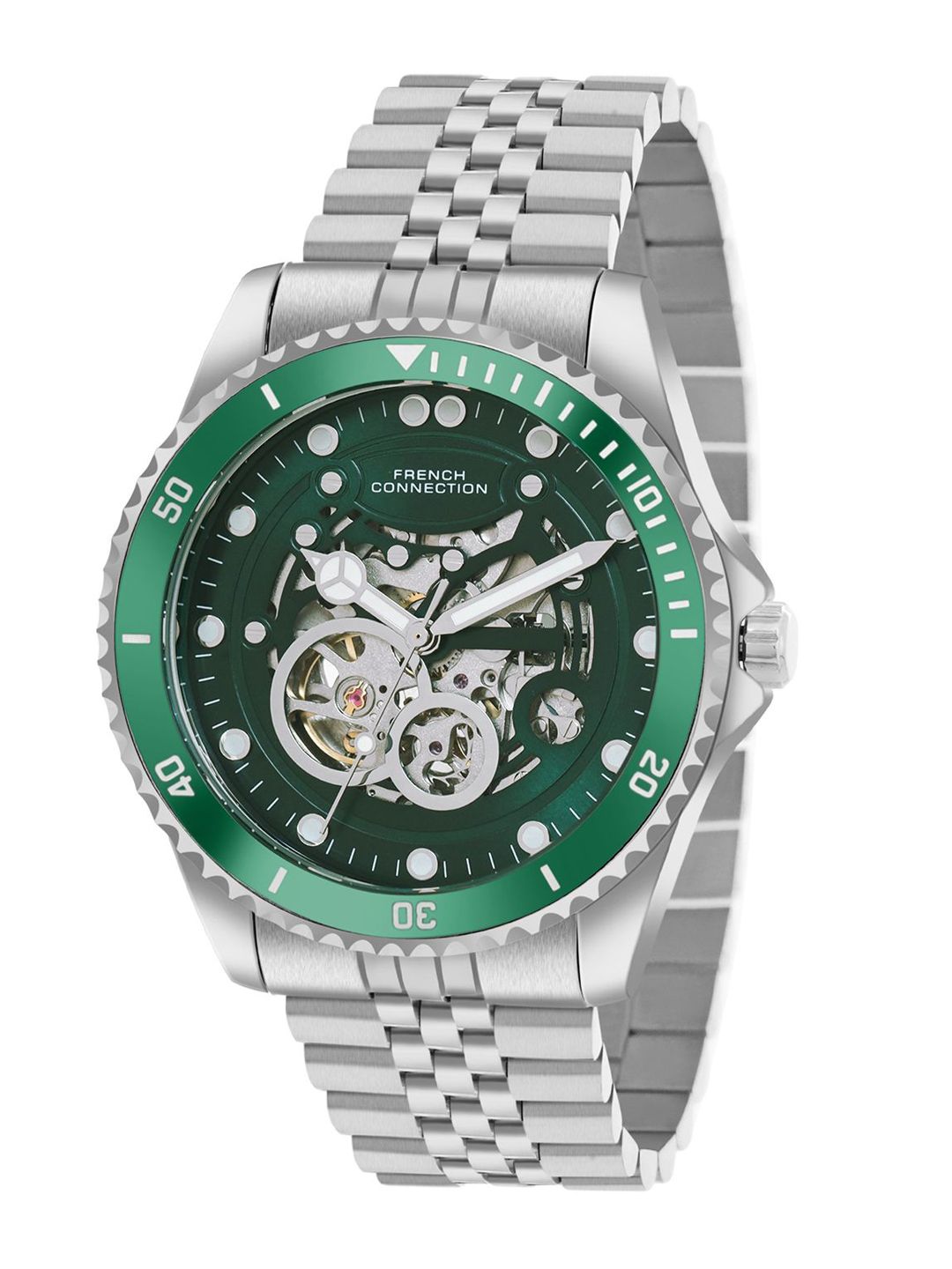 French Connection Men Skeleton Dial Analogue Automatic Motion Watch FCA19NSM