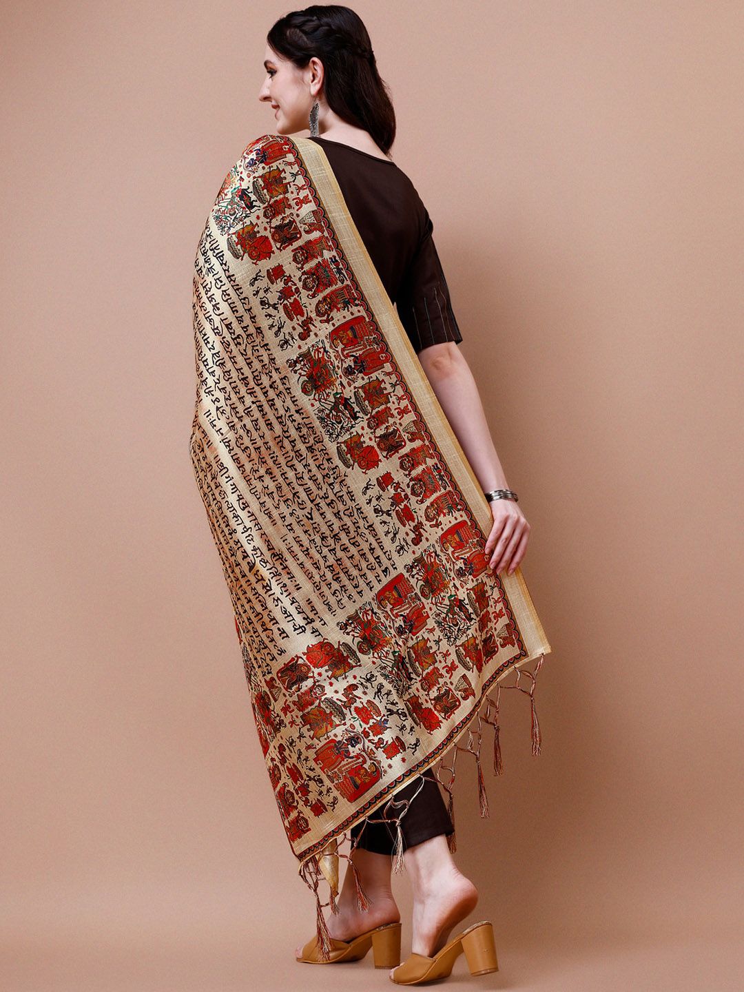 KALINI Regular Thread Work Kurta with Trousers & Dupatta
