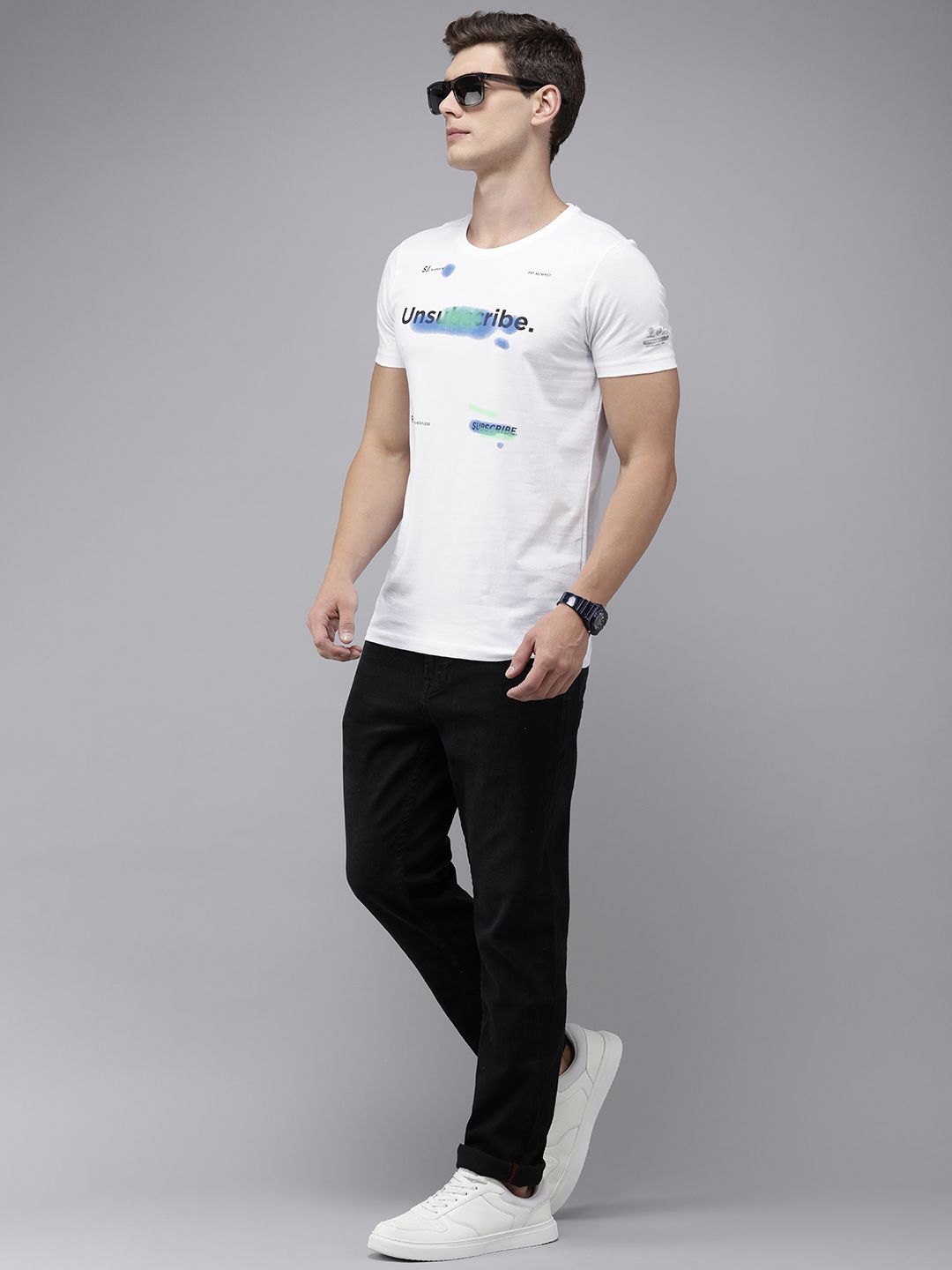 SPYKAR Graphic Printed Slim Fit T-shirt