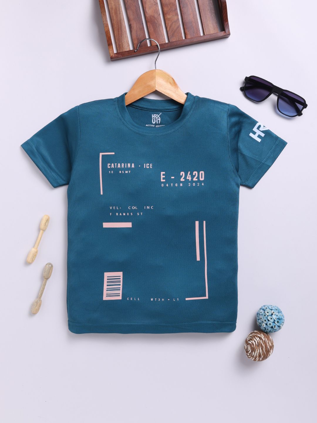 HRX by Hrithik Roshan Boys Printed T-shirt with Rapid-Dry Technology
