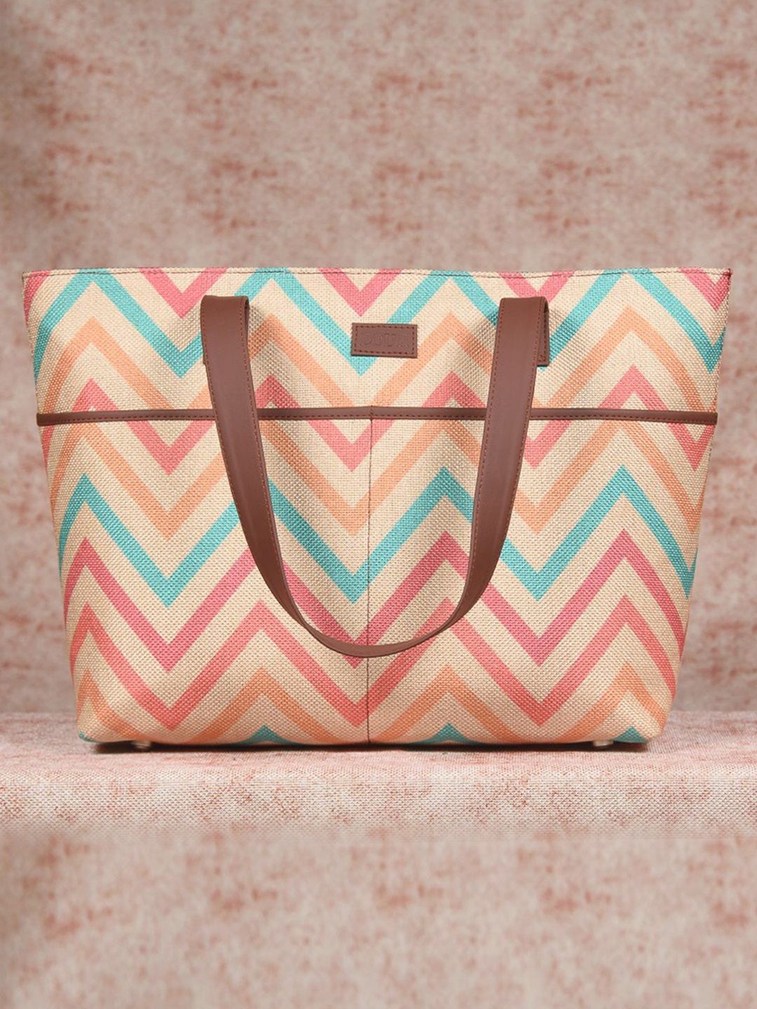 ZOUK Pink Self Design Sustainable Tote Bag