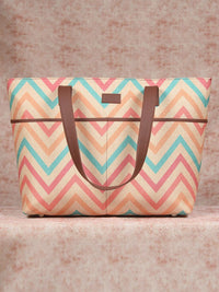 ZOUK Pink Self Design Sustainable Tote Bag