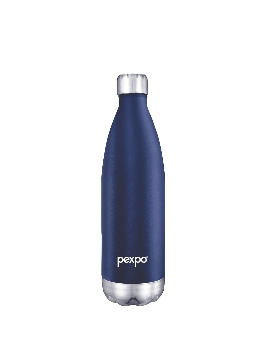 Pexpo Electro Denim Blue Thermosteel ISI Certified 24 Hrs Hot Flask Water Bottle 500ml