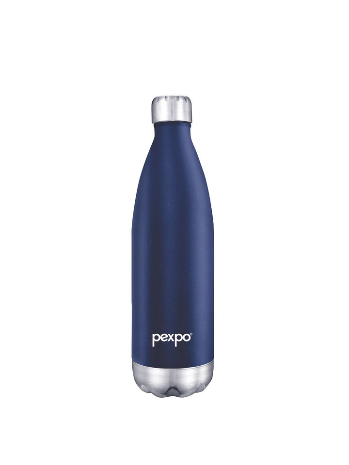 Pexpo Electro Denim Blue Thermosteel ISI Certified 24 Hrs Hot Flask Water Bottle 500ml