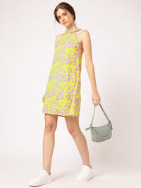 DressBerry Breezy Blend Printed Peter-Pan Collar Sheath Dress